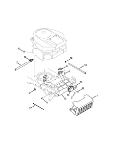 Engine Accessories Diagram and Parts List for GT1554VT 14VR13CK009-14VR13CK010 Cub Cadet Lawn Tractor